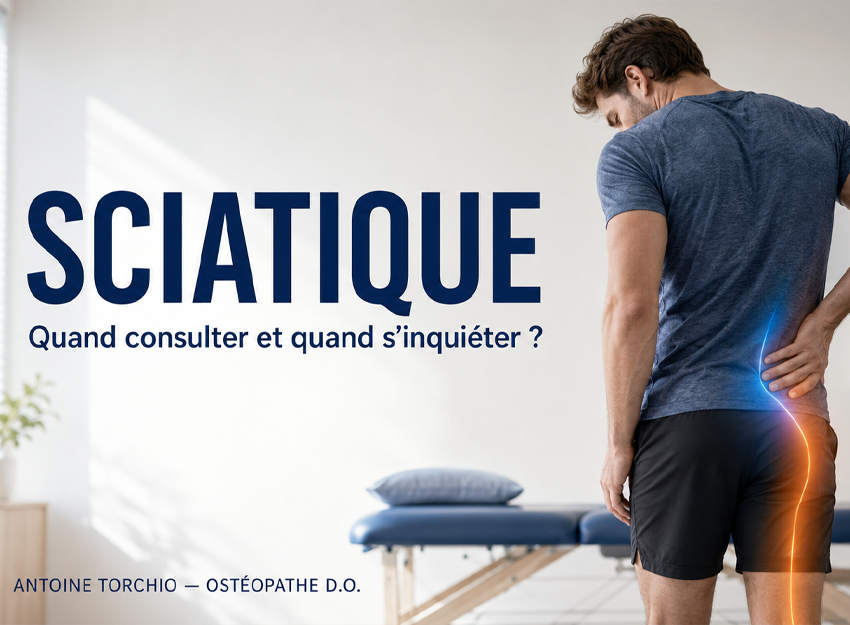 Une douleur qui part du bas du dos ou de la fesse et descend dans la jambe est souvent rapidement qualifiée de « sciatique »